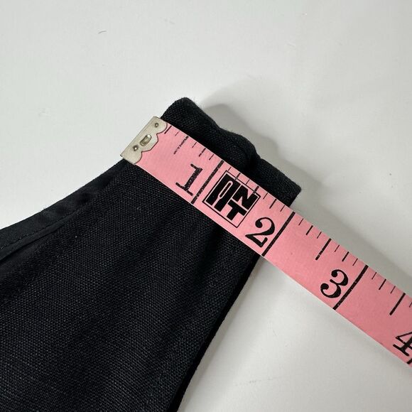 Vintage Kenar Maxi Dress Sz 10 Linen Blend Black Floral Embroidered Hem Fall - Picture 10 of 16